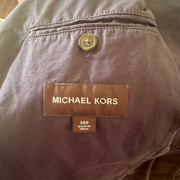 Men's MICHAEL KORS Navy Blue Cotton + Jacket Blazer Tagged 38R NWT NEW WOW! - Picture 11 of 16